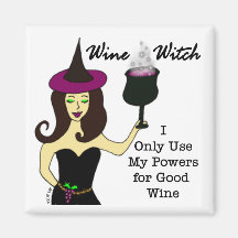 Imán de la bruja del vino