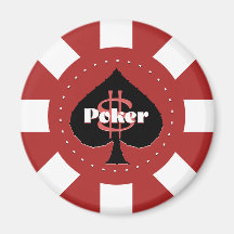 Imán de la ficha de póker