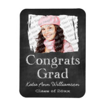 Imán de la graduación de la foto de la pizarra