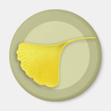 Imán de la hoja del Ginkgo del otoño