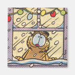 Imán de la Nochebuena de Garfield