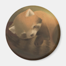 Imán de la panda roja