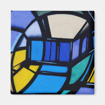 Imán de la pintada del cristal de colores