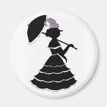 Imán de la silueta del parasol