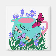 imán de la tetera de la mariposa del papillon
