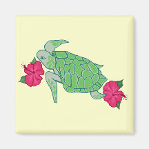 Imán de la tortuga de mar de la flor