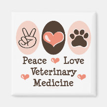 Imán de la veterinaría del amor de la paz