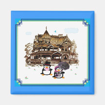 Imán de los pingüinos del Victorian en casa