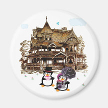 Imán de los pingüinos del Victorian en casa
