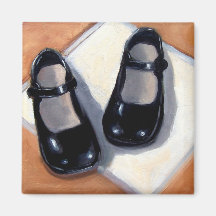 IMÁN DE LOS ZAPATOS DE LOS PEQUEÑOS CHICAS NEGROS