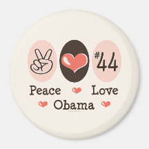 Imán de Obama 44 del amor de la paz