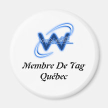 imán de Quebec de la etiqueta