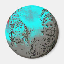 Imán de Shiva y de Parvati