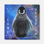 Imán del arte del espacio del Pingüino-amante del 
