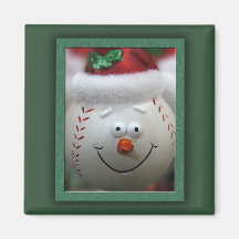 Imán del béisbol del navidad
