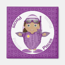 Imán del carácter del chica de Piscis