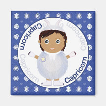 Imán del carácter del chica del Capricornio