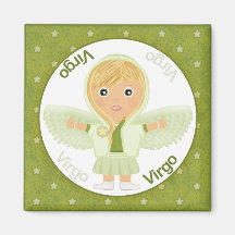 Imán del carácter del chica del virgo