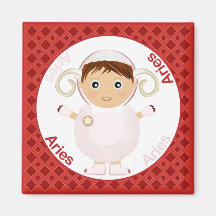 Imán del carácter del muchacho del aries