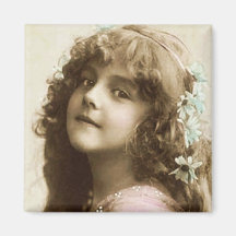 Imán del chica del vintage