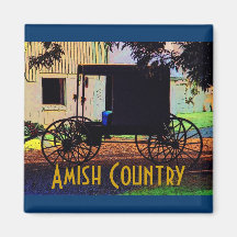 Imán del cochecillo de Amish