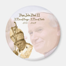 Imán del collage de Juan Pablo II