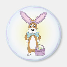 Imán del Corgi de Pascua