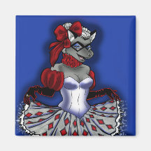 Imán del gato de los artes de Beaux