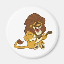 Imán del león del Banjo-Strummin'