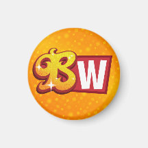 Imán del logotipo del imitador de Bollywood pequeñ