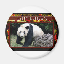 Imán del navidad de la panda gigante o de la panda