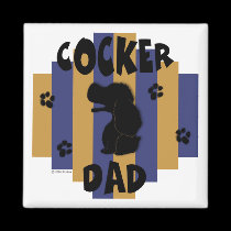 Imán del papá del cocker imanes