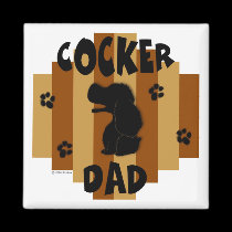 Imán del papá del cocker imanes