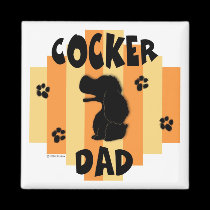 Imán del papá del cocker imanes