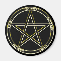 Imán del Pentagram de la tierra, del aire y del fu
