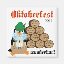 Imán del pingüino de Oktoberfest