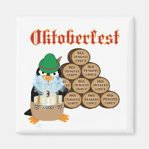 Imán del pingüino de Oktoberfest