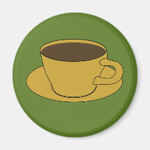 imán del refrigerador de la taza de café de los añ