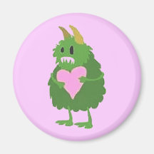"Imán del refrigerador del monstruo del amor"