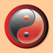 Imán del refrigerador del símbolo de Yin Yang imanes