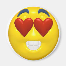 Imán del smiley de la tarjeta del día de San Valen