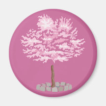 Imán elegante del árbol de la flor de cerezo