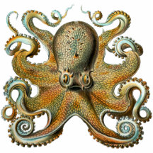 Imán/escultura del recorte del pulpo escultura fotográfica