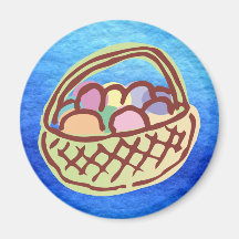 Imán feliz de la cesta de Pascua