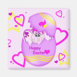 Imán feliz de Pascua del meñique afortunado lindo