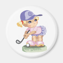 Imán Golfing del chica