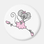 Imán gris de la bailarina del ratón