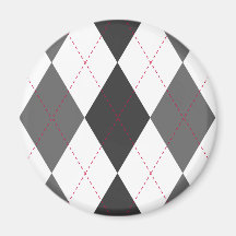 Imán gris y rojo de Argyle