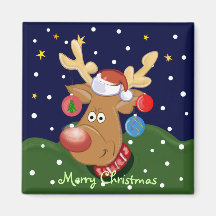 Imán lindo de Ckristmas del dibujo animado con Rud