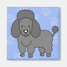 Imán lindo del cuadrado del caniche del perro del 